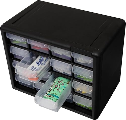 Miniatura 99 de Akro-Mils 10164 64 Piezas de plástico de equipo de almacenamiento y Gabinete cajón, 20 x 16 x 6-1/2 pulgadas, color negro