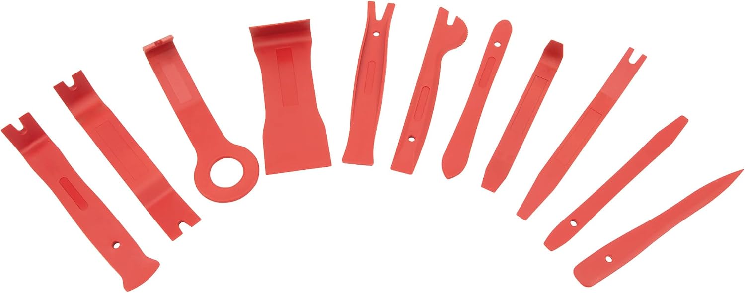 Performance Tool W80643 11Pc Trim Removal Tool Set - Car Pry Tool Kit for Easy Car Panel, Door, and Audio Trim Removal