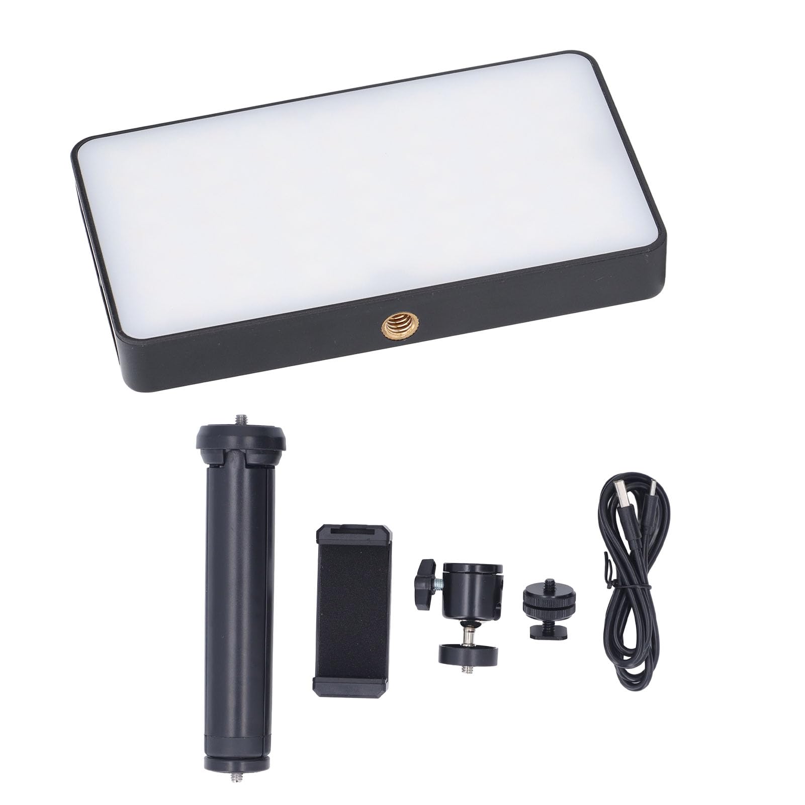 Jectse Telefon-LED-Licht, 2500 Bis 9000 K Vollfarbe 140 RGB Selfie-Licht, Einstellbare Helligkeit 3000 MAh Wiederaufladbare Clip-Videoleuchte für Selfies, Make-up, TikTok,