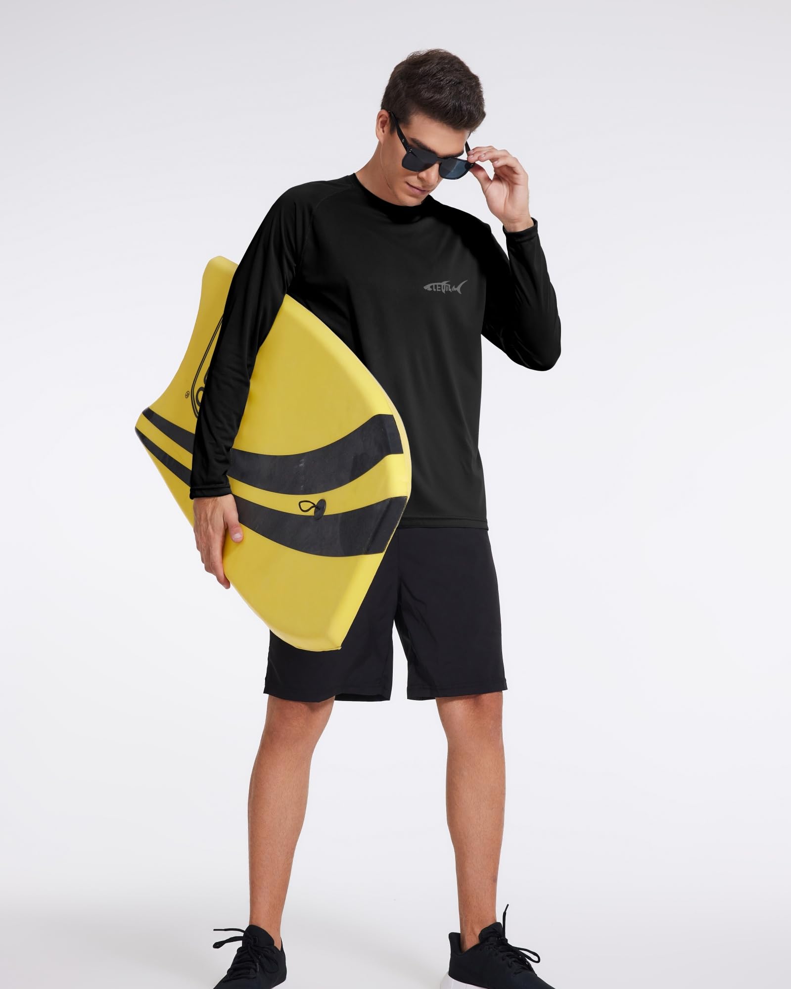 T-Shirts à Manches Longues Rashguard UPF 50+ Anti UV Homme T-Shirt de Sport Séchage Rapide Maillot de Bain Hauts T-Shirts de Pêche pour Hommes - 3
