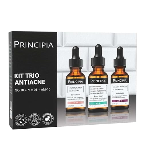 PRINCIPIA, Kit Trio Antiacne NC-10 + Mix-01 + AM-10