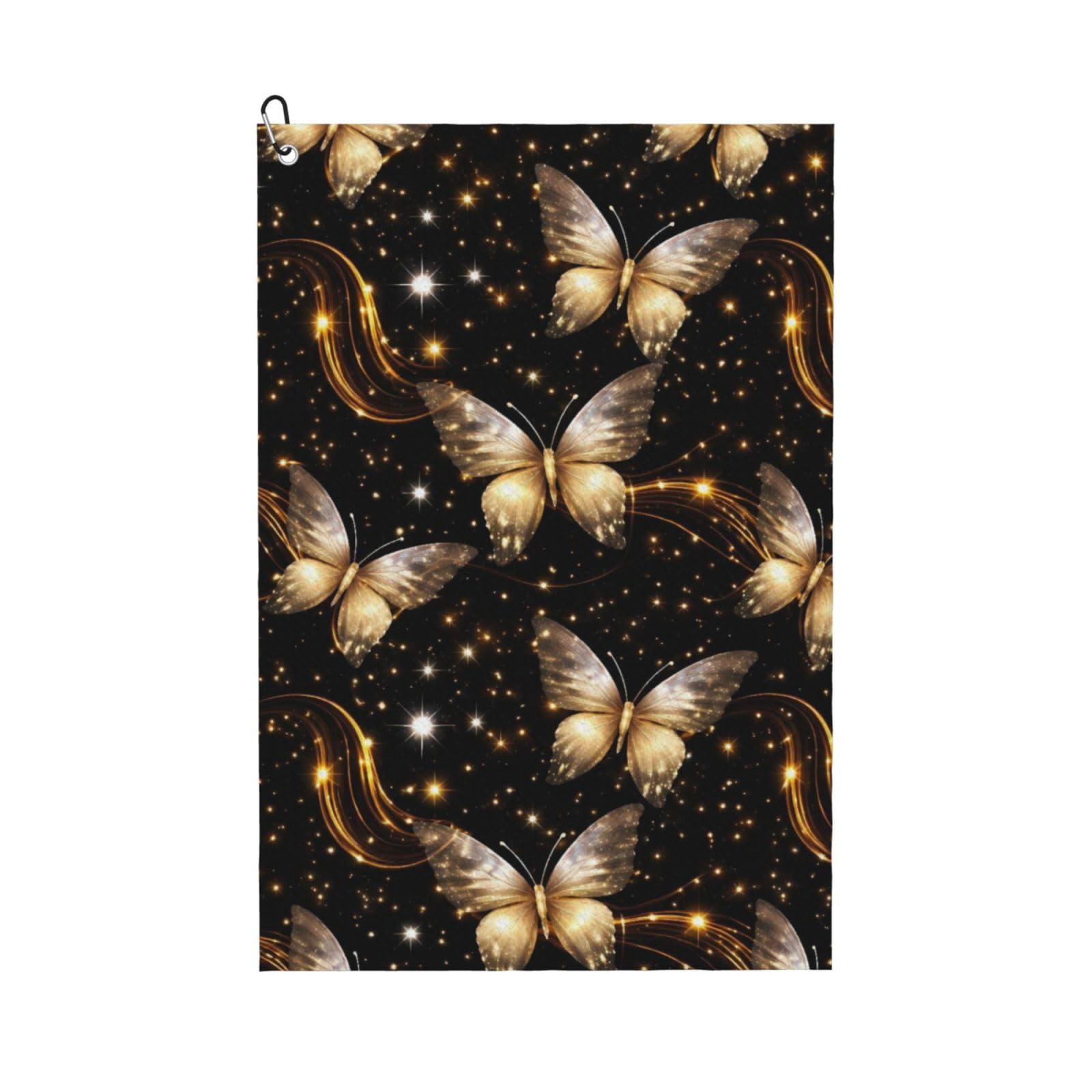 BSDFGSDD Butterfly Glitter Golf Towel 24 x 16 inches