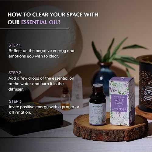 Miniatura 6 de Aromafume - Difusor de aceites esenciales de salvia blanca y lavanda  1.0 fl oz  Extractos de Salvia Apiana y lavanda  Profundiza la relajación, la