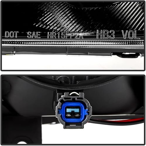 Miniatura 6 de ACANII - Faros delanteros de halogéno negro para Nissan Altima modelo de fábrica 2005-2006, lado del conductor y del pasajero