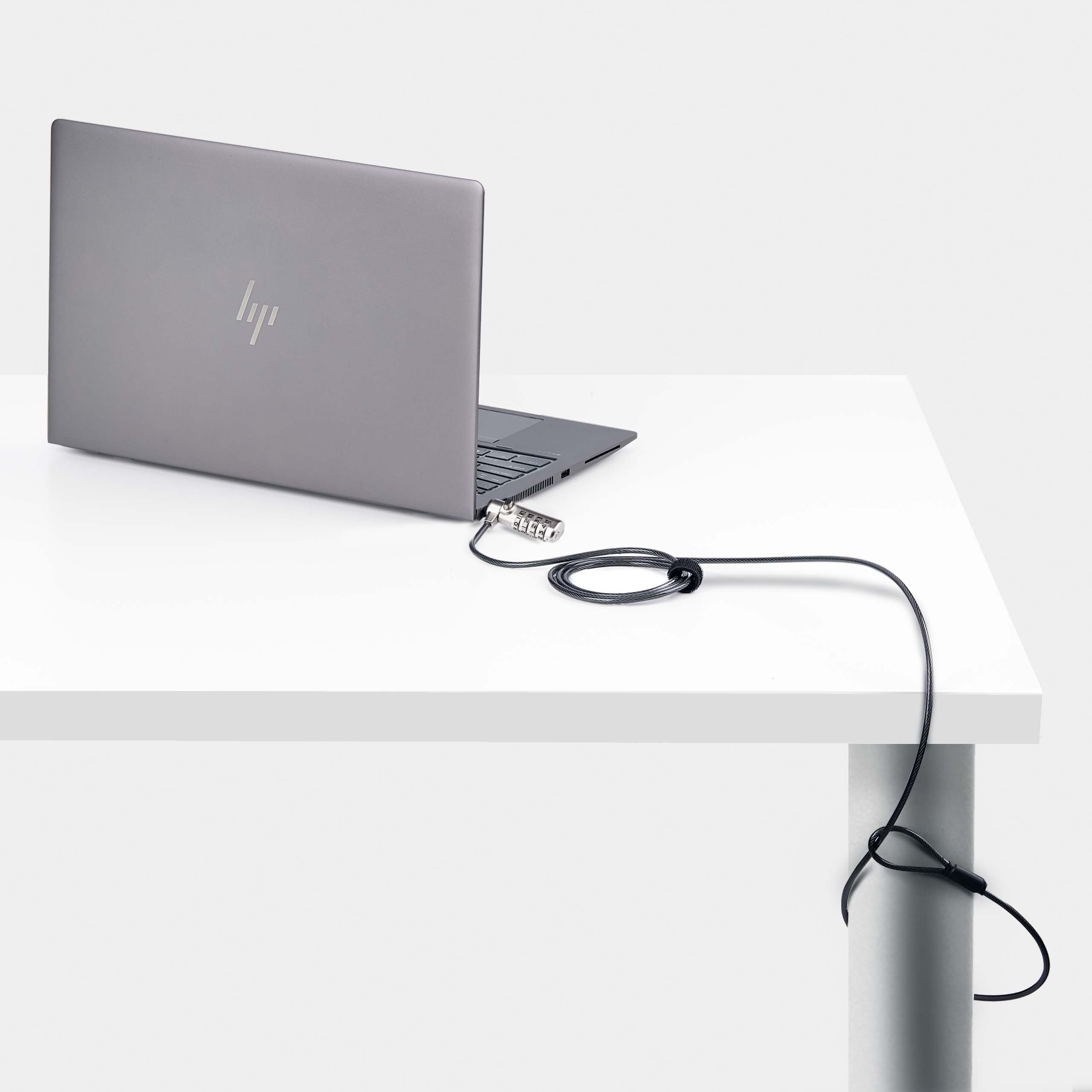 StarTech.com Cavo di Sicurezza da 2m Compatibile con Slot Nano Slim, Sicurezza antifurto da scrivania per Notebook