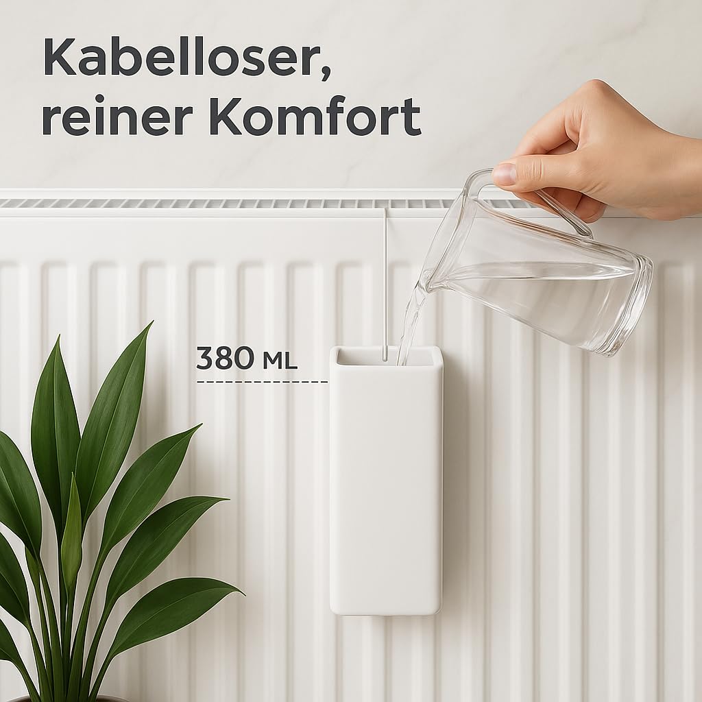 Luftbefeuchter für Heizung Set inkl. Haken - Keramik Wasserverdunster - beige matt - Wasserverdunster verdampfer verdunster Luftreiniger - Neutral - 8 Stück