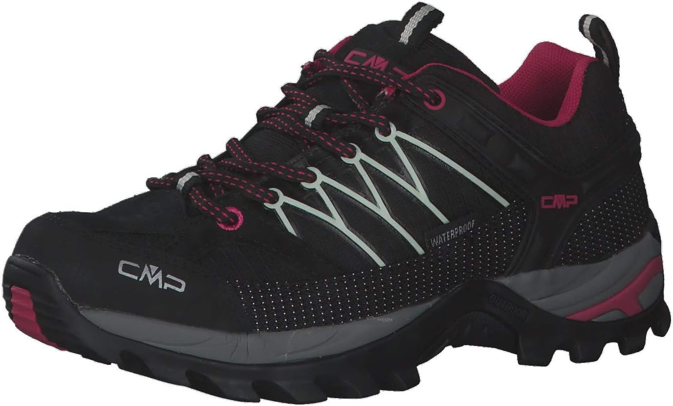 CMP Women's Rigel Low Wmn Shoe Wp Trekking & Hiking Shoes, Nero Glacier, 7 Women