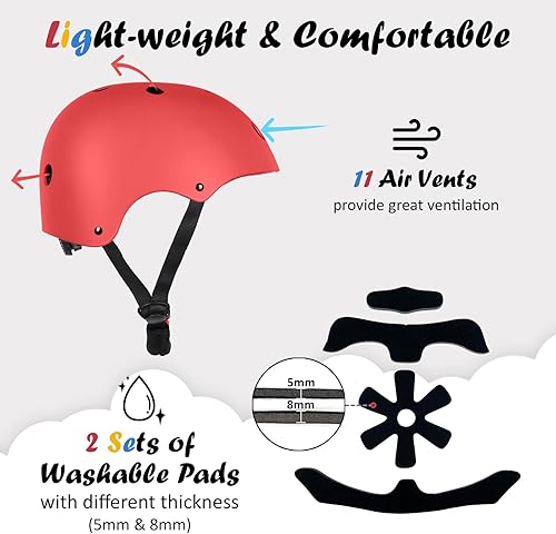 Miniatura 17 de Casco de bicicleta para niños, ajustable y para múltiples deportes, 3 tamaños que van desde niños pequeños hasta jóvenes Azul,Negro,Gris,Azul