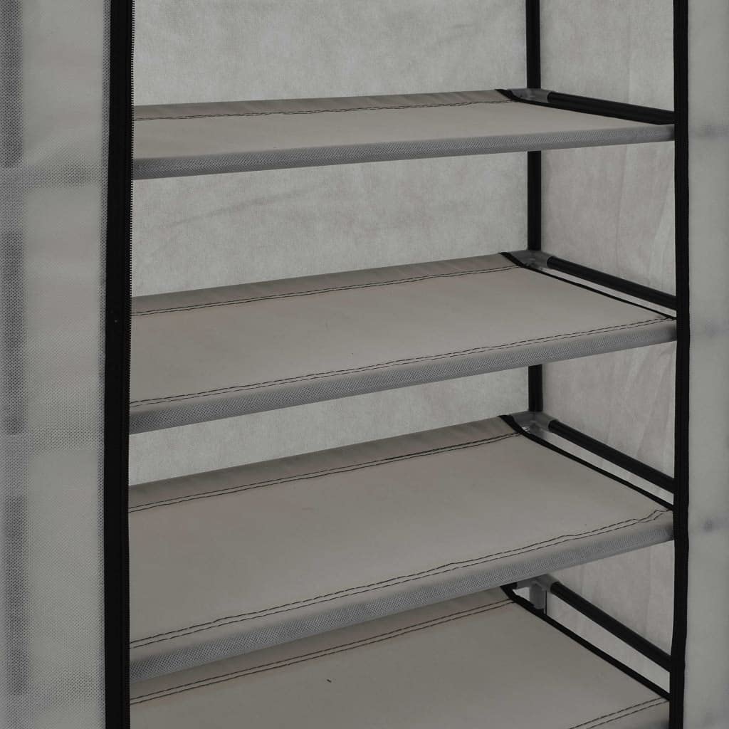 Zapatero con Tapa Gris 58x28x106 cm Tela,Organizador de Zapatos,Armario de Almacenamiento con Estante for Calzado,Muebles for Pasillo de Casa(Grey)
