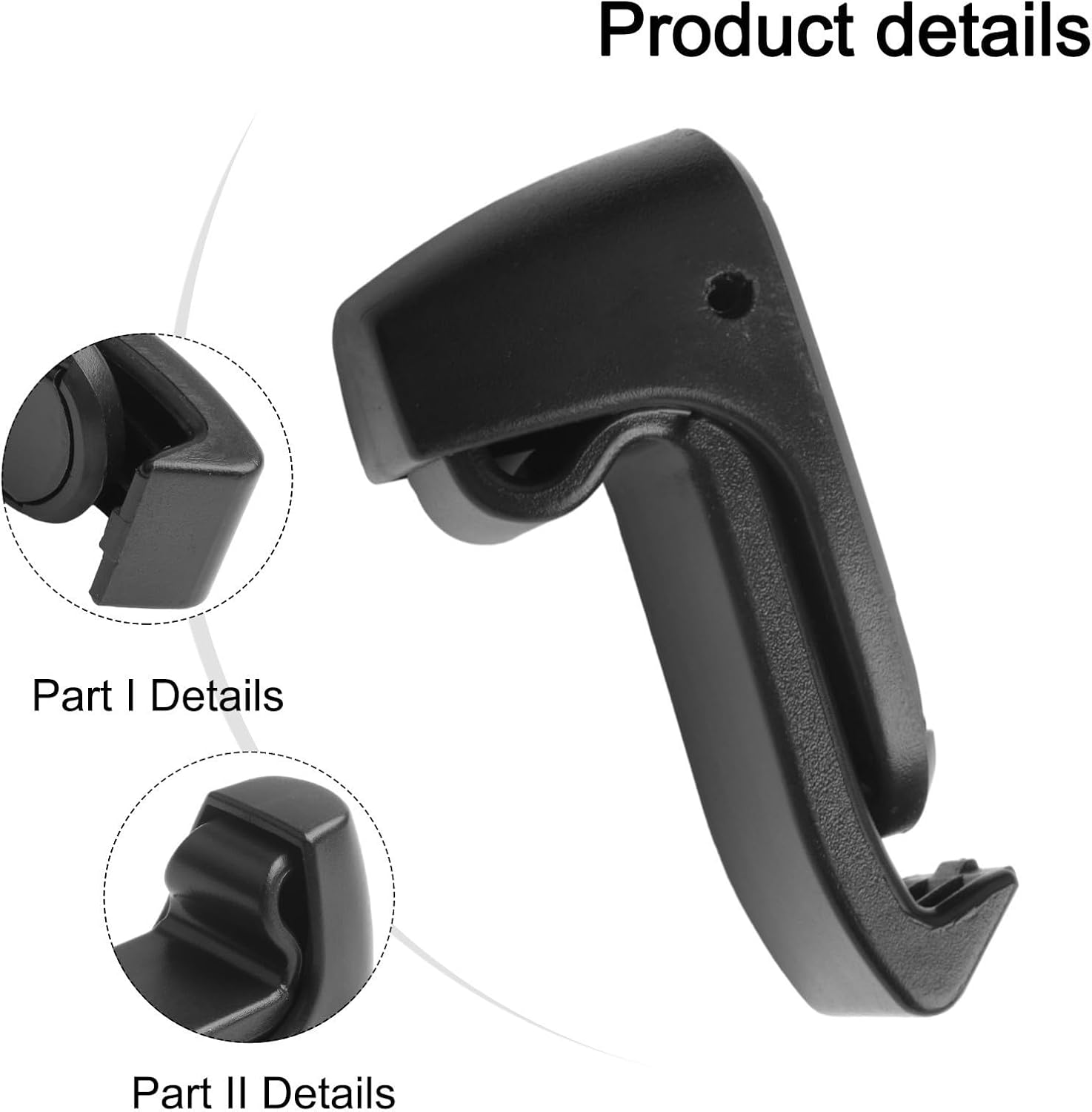 Rear Sliding Glass Latch For Chevy For S10 For GMC For Sonoma 1994-2004, Part Number 12543916 ABS Black Replacement Part Window Latch Assembly Truck Exterior Hardware