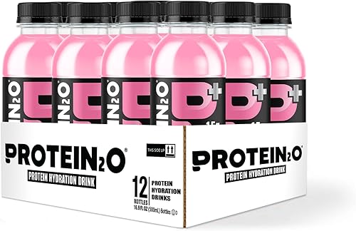 Miniatura 2 de Protein2o 15g Whey Protein Infused Water Plus Energy &amp; Focus, Cotton Candy, 16.9 oz Bottle (Pack of 12)