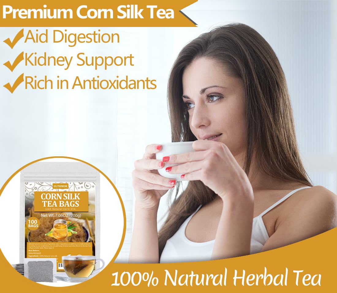 Amazon.com : 100 Premium Corn silk Tea Bags, Made with 100