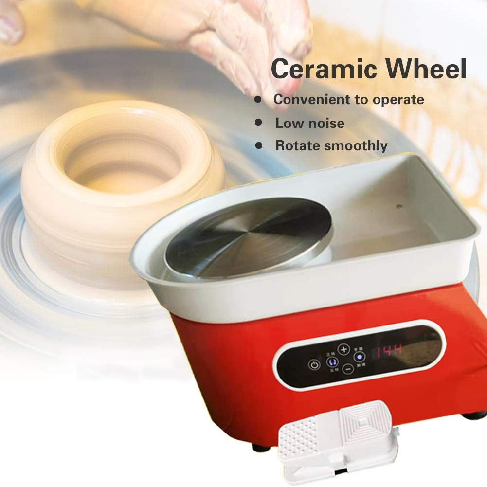 Keramik-Billeting-Maschine, elektrische Keramik-Formmaschine, unabhängiges Pedal Plus LCD-Bildschirmbox, abnehmbares, waschbares Becken für Anfänger, DIY-Tonkunst