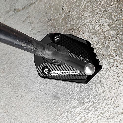 Modeer Kompatibel mit Z900 2017-2025 Motorrad CNC-Stütze Verlängerungsplatte Ständer Seitenständer Pad z 900 z900 Zubehör (Schwarz)
