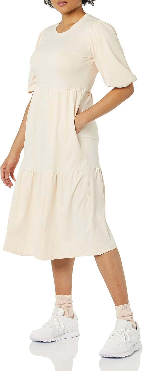 Amazon Aware Women's Organic Cotton Fit and Flare Dress (Available in Plus Size)