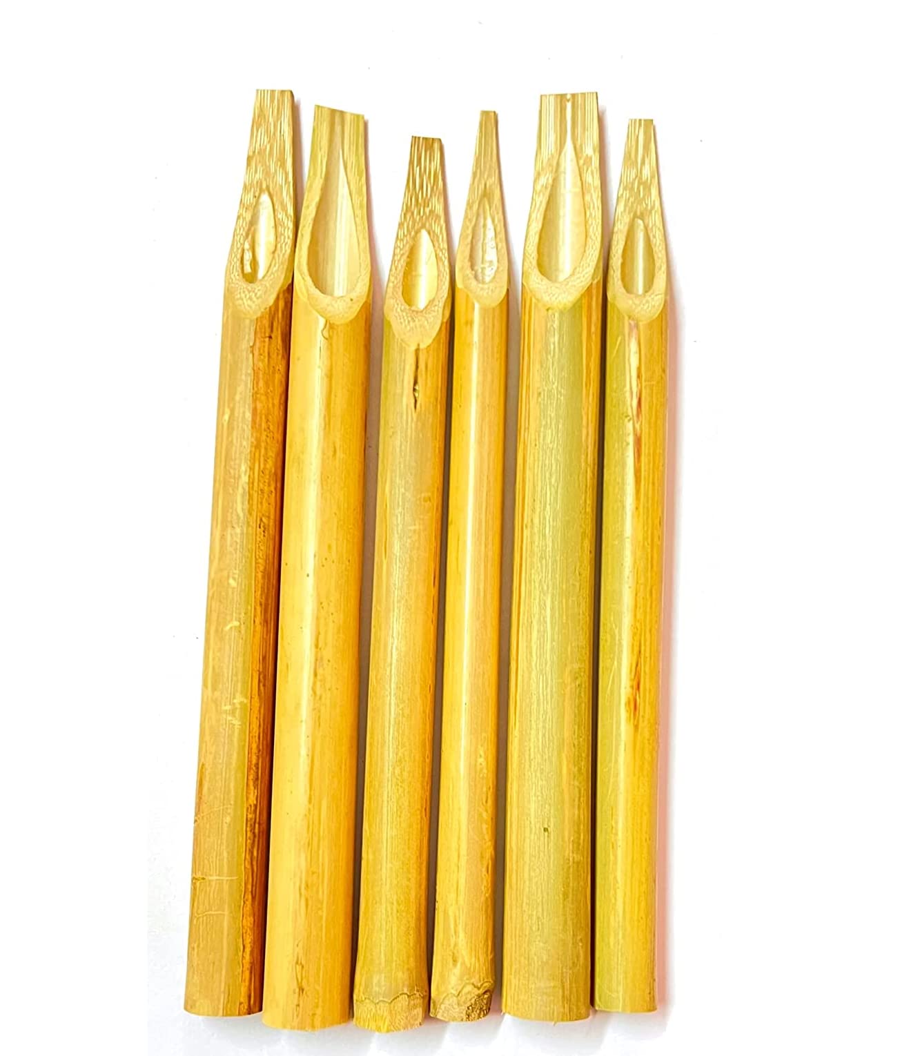 BIMA Wooden Bamboo English Arabic Calligraphy Pen (Size - 16cm Length, Pack of Eight Pen)