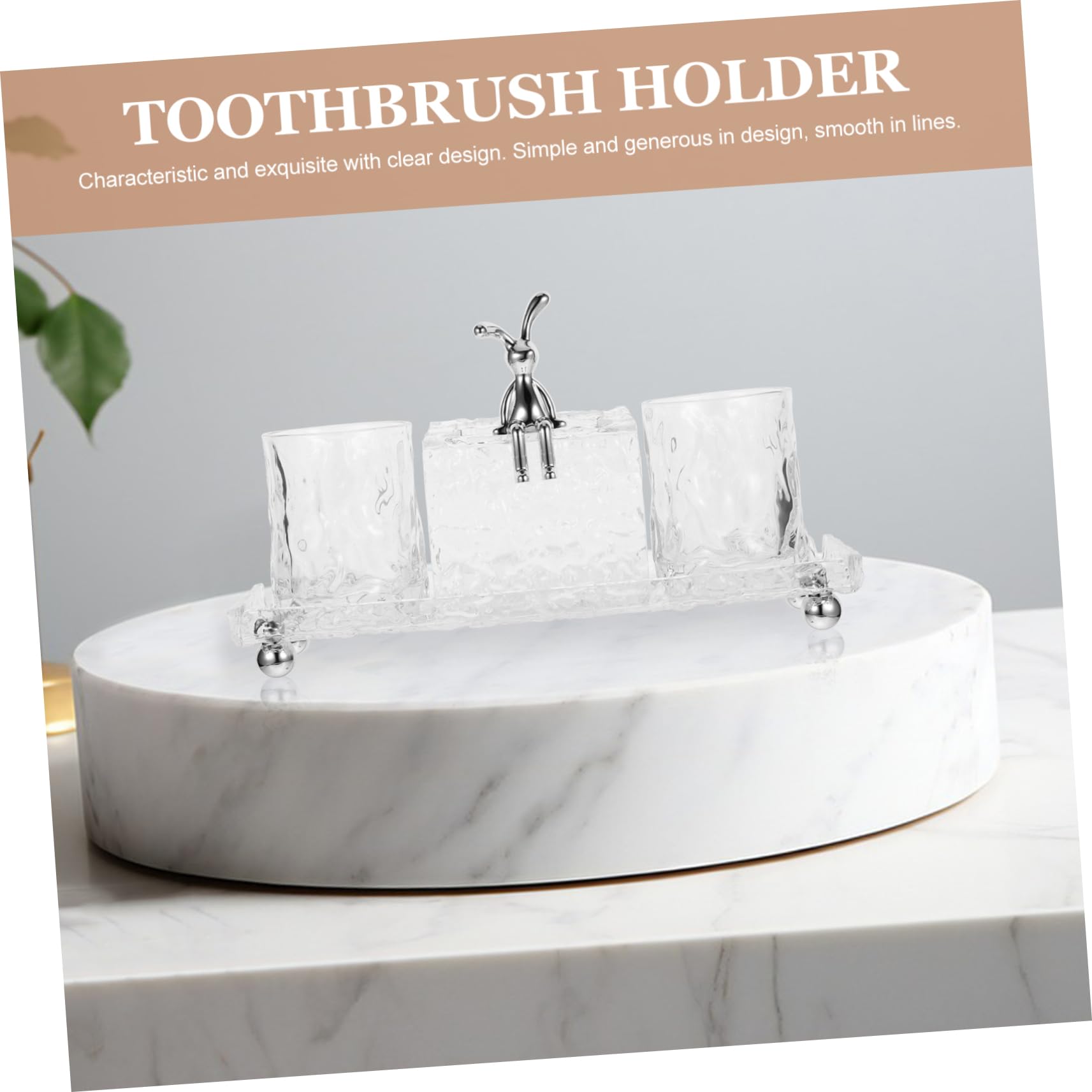 PRETYZOOM Soporte para Cepillo De Dientes Organizador De Encimera De Baño Vaso para Pasta con Soporte De Almacenamiento