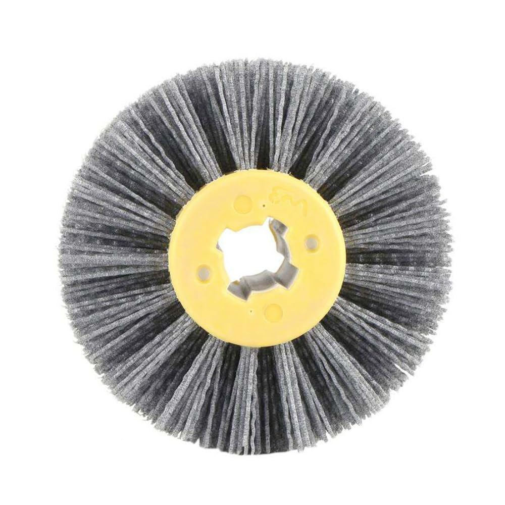 1 Szt. Nylonowy Bęben Druciany Tarcza Polerska 120x100x19mm, Ścierna Szczotka Szlifierska Do Drewna I Metalu, Narzędzie Do Wykańczania Powierzchni O Wysokiej Trwałości(120Grit)