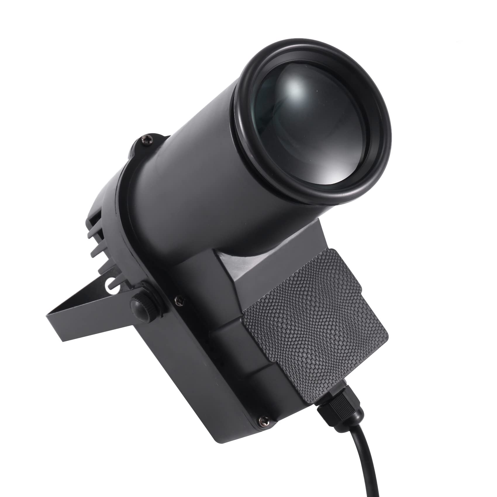 Geuxe 10W RGBW 4 in 1 DMX Full Color LED Spotlight 6 Channel Atmosphere Light with Voice Control US Plug, Black