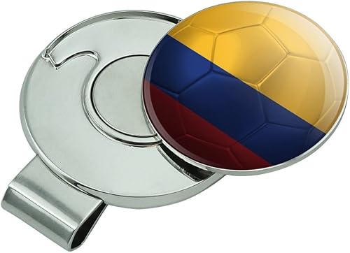Miniatura 2 de GRAPHICS & MORE Clip para sombrero de golf con bandera de Colombia con marcador magnético
