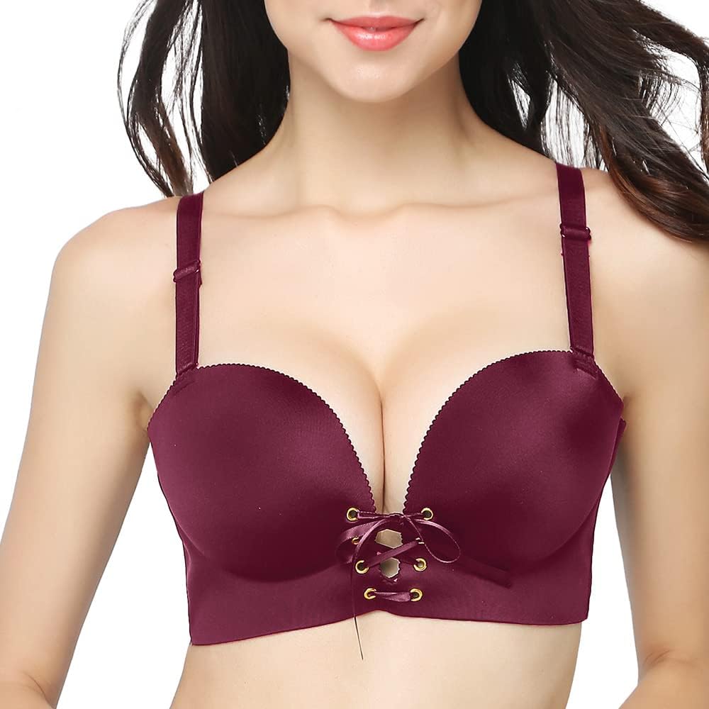 FallSweet Add Two Cups Bras Brassiere for Women Push Up Padded Unlined