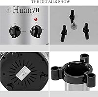 Vista 4 de Huanyu Fuente de fondue de chocolate de acero inoxidable pequeña torre de 4 niveles de altura 17.7 in para celebración/boda/cumpleaños/Navidad (220V)