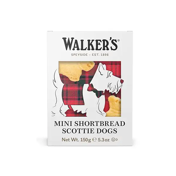 Walker's Shortbread Mini Scottie Dog Shaped Cookies, Pure Butter Shortbread Cookies, 5.3 Oz Box 1