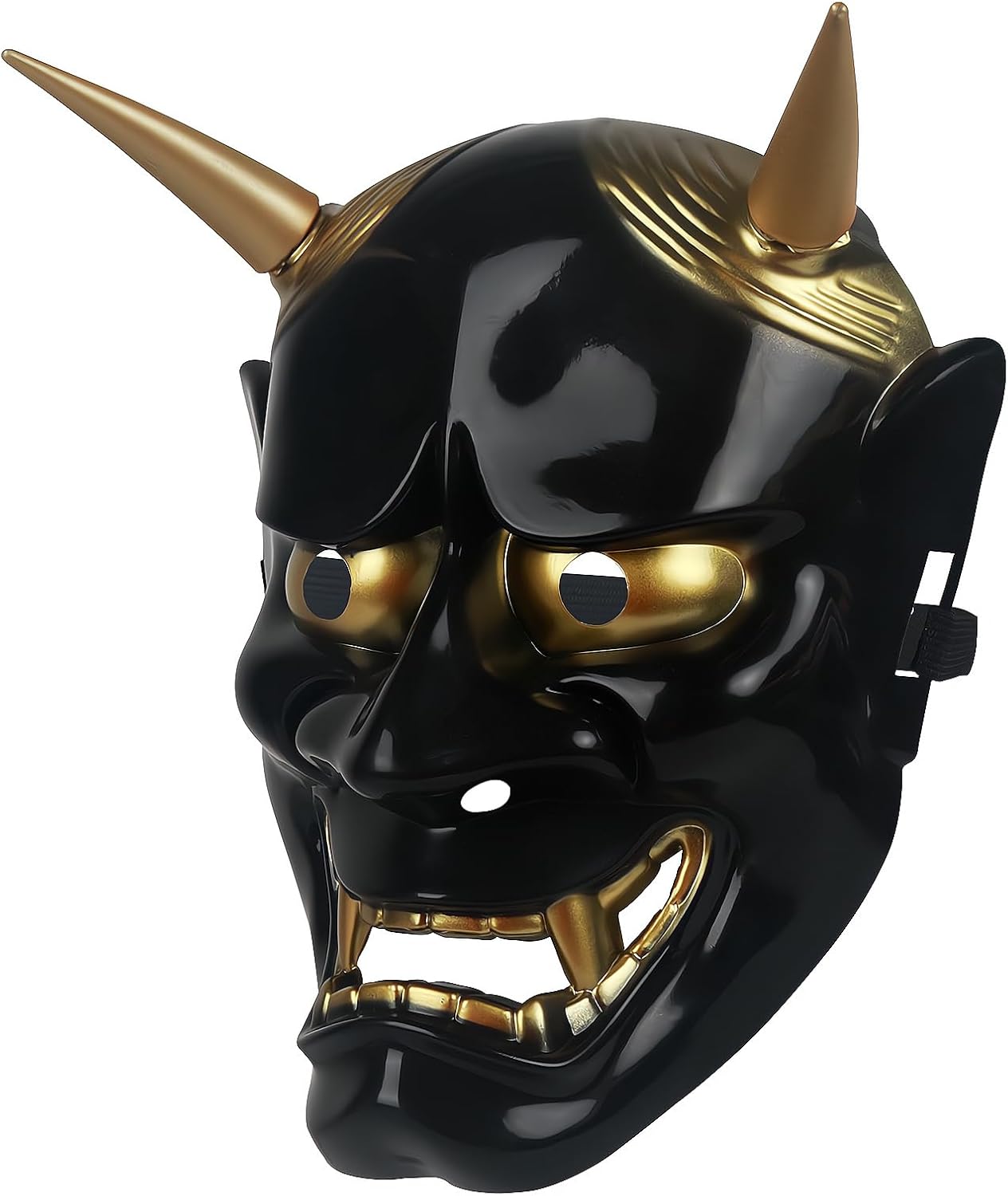 Adult Japanese Samurai Mask Halloween Plastic Mask Three Colors Role-Playing Stage Props Black