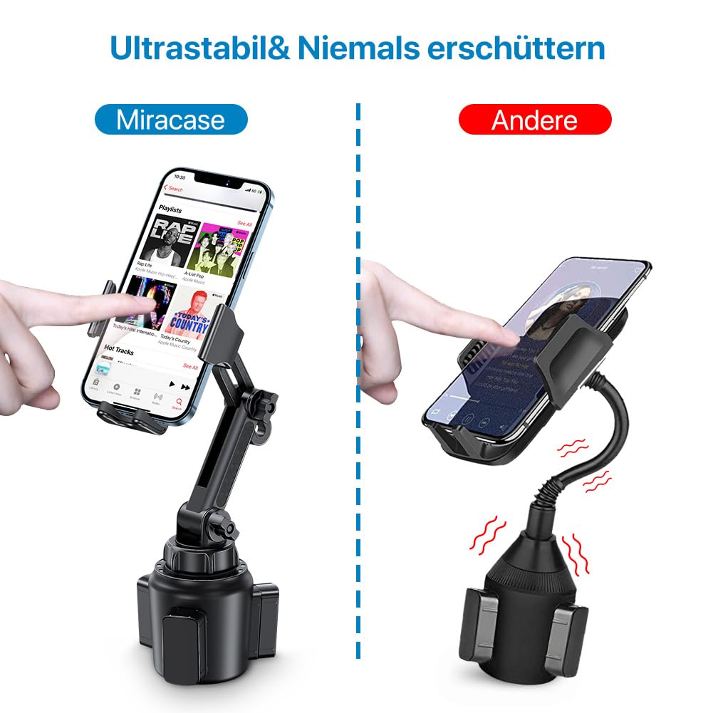Miracase Supporto per telefono cellulare, aggiornato, collo lungo, universale, mani libere, per auto, compatibile con tutti i telefoni cellulari