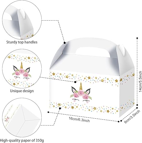 Miniatura 4 de BCHOCKS 24 cajas de dulces de recuerdo de fiesta para suministros de fiesta de cumpleaños de caballo arcoíris, regalo de fiesta, cajas de dulces