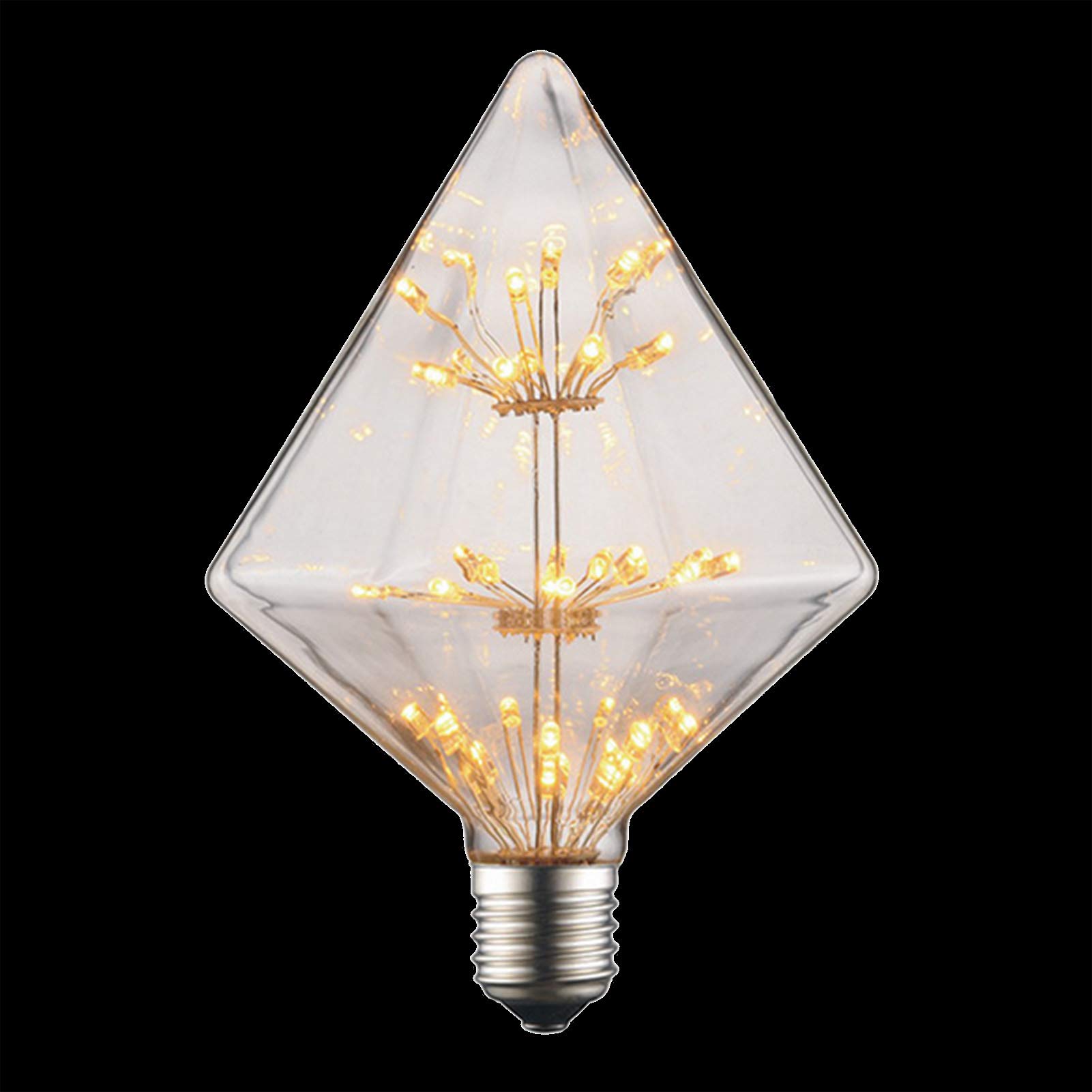 Ampoule LED, ampoule gypsophile jaune chaud irrégulière Forma 3 W 2300 K, ampoule à filament Edison vintage, culot E27, verre transparent 160 lm, lumière décorative intérieure/extérieure