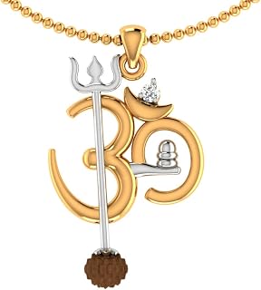 VOYLLA OM Design Rudraksha Studded Pendant With Chain For Men Price In India