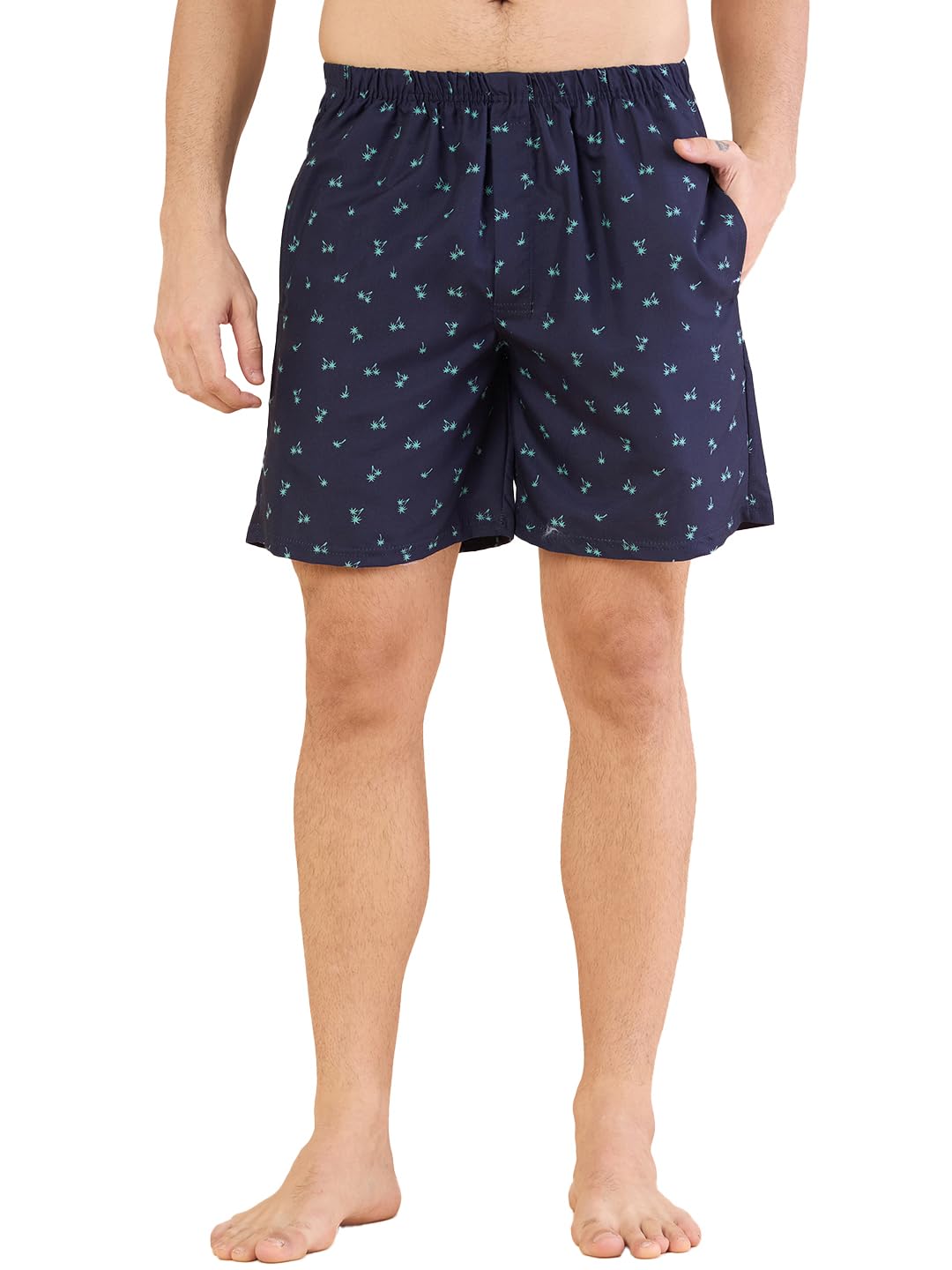 bearbrother Men Regular Fit Navy Printed Boxer-picture-18