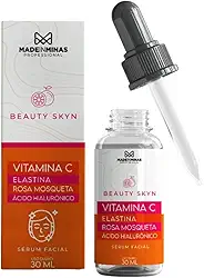 Sérum Facial Anti Idade 4 em 1 Com Vitamina C Ácido Hialurônico Elastina e Rosa Mosqueta Beauty Skin Made In Minas