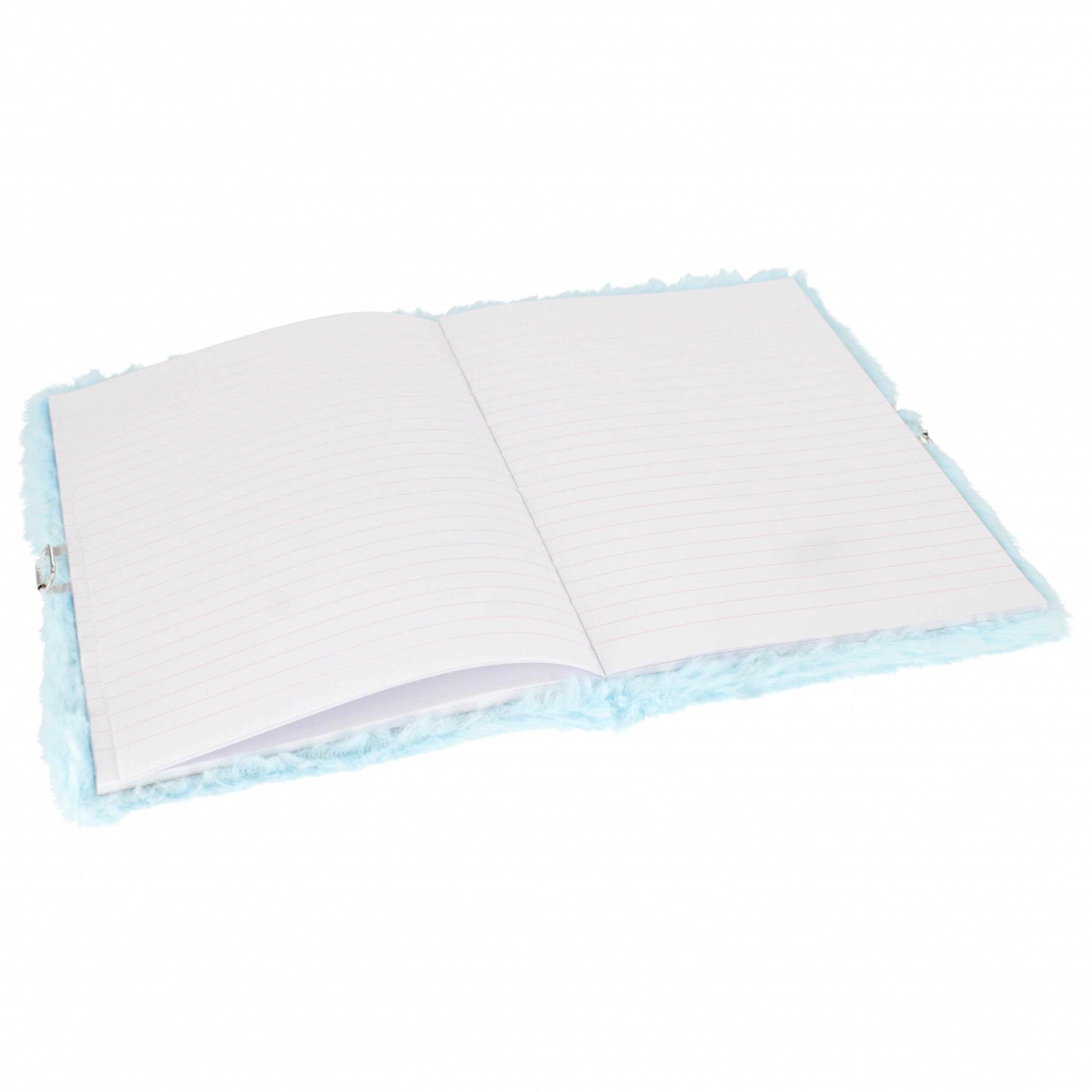 sarcia.eu Plush Diary/Notebook with Lock, Blue Unicorn, Lined A5, 8 - Image 4
