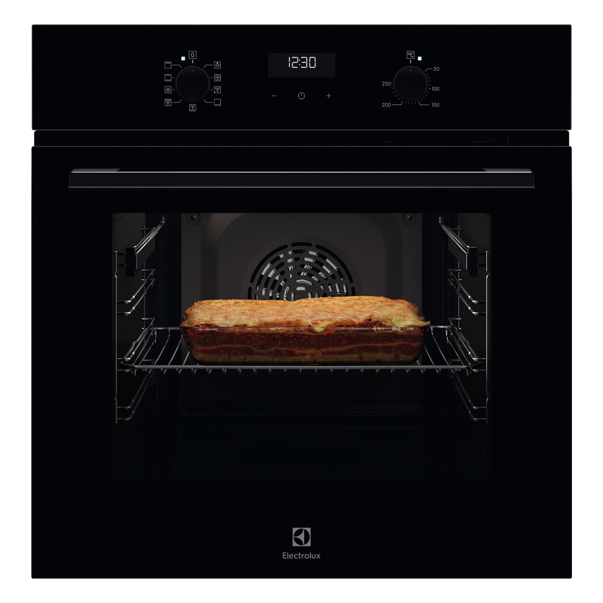 Electrolux OEF5H50BK – Horno Multifunción Serie 600 SurroundCook, 9 Funciones, Cavidad XXL, Display LED y Pantalla Táctil, Carriles Telescópicos 1 Nivel, INOX Antihuellas, Clase A+