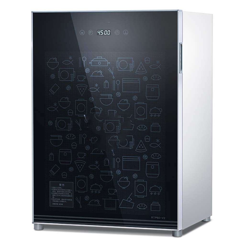 HTYQ Disinfection cabinet household small desktop cupboard 60L125℃ high temperature sterilization three-speed touch button 45 minutes timer black