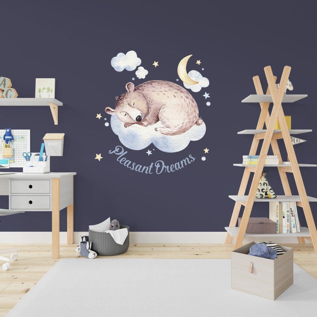 Dreamy Creatures - Adhesivo decorativo para pared, diseño de animales encantadores para habitación de bebé