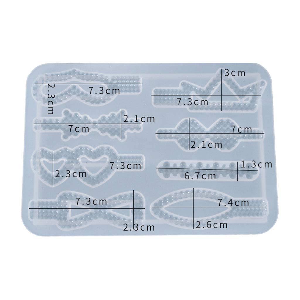 Atatmount Crystal Epoxy Resin Mold Hair Clip Barrette Casting Silicone Mould Diy Crafts Jewelry Hairpin Making Tools