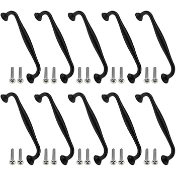Delsen 10 Stuck Schwarz Aluminiumlegierung Mobel Griffen Kabinett Griffe Schrank Griffe Lochabstand 128 Mm Amazon De Baumarkt