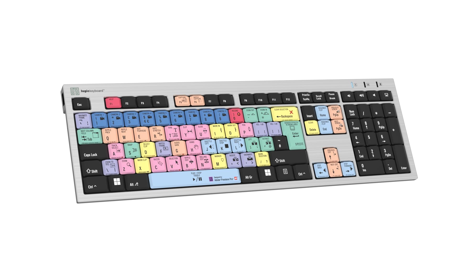 LogicKeyboard AJPU - Teclado QWERTY Inglés, Multicolor