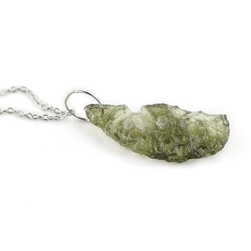 Miniatura 2 de QNAVIC Natural Raw London Blue Topaz Crystal Rough Gemstone Pendant Necklace For Women Chakra Healing Stones Birthstone Jewelry Rhodium Plating 925