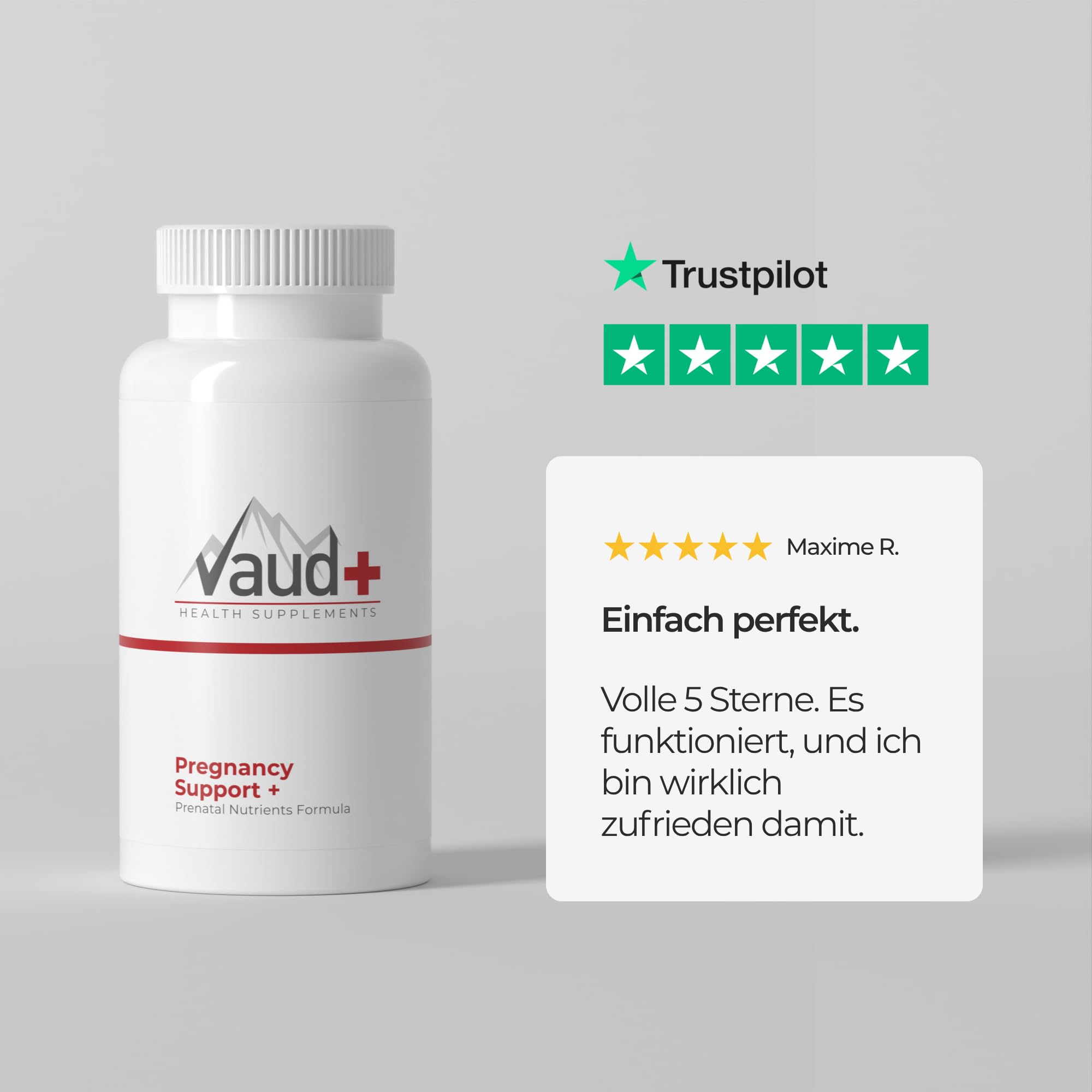 VAUD Kinderwunsch Vitamine Frauen – Folsäure, Eisen, Zink, B12 & Jod