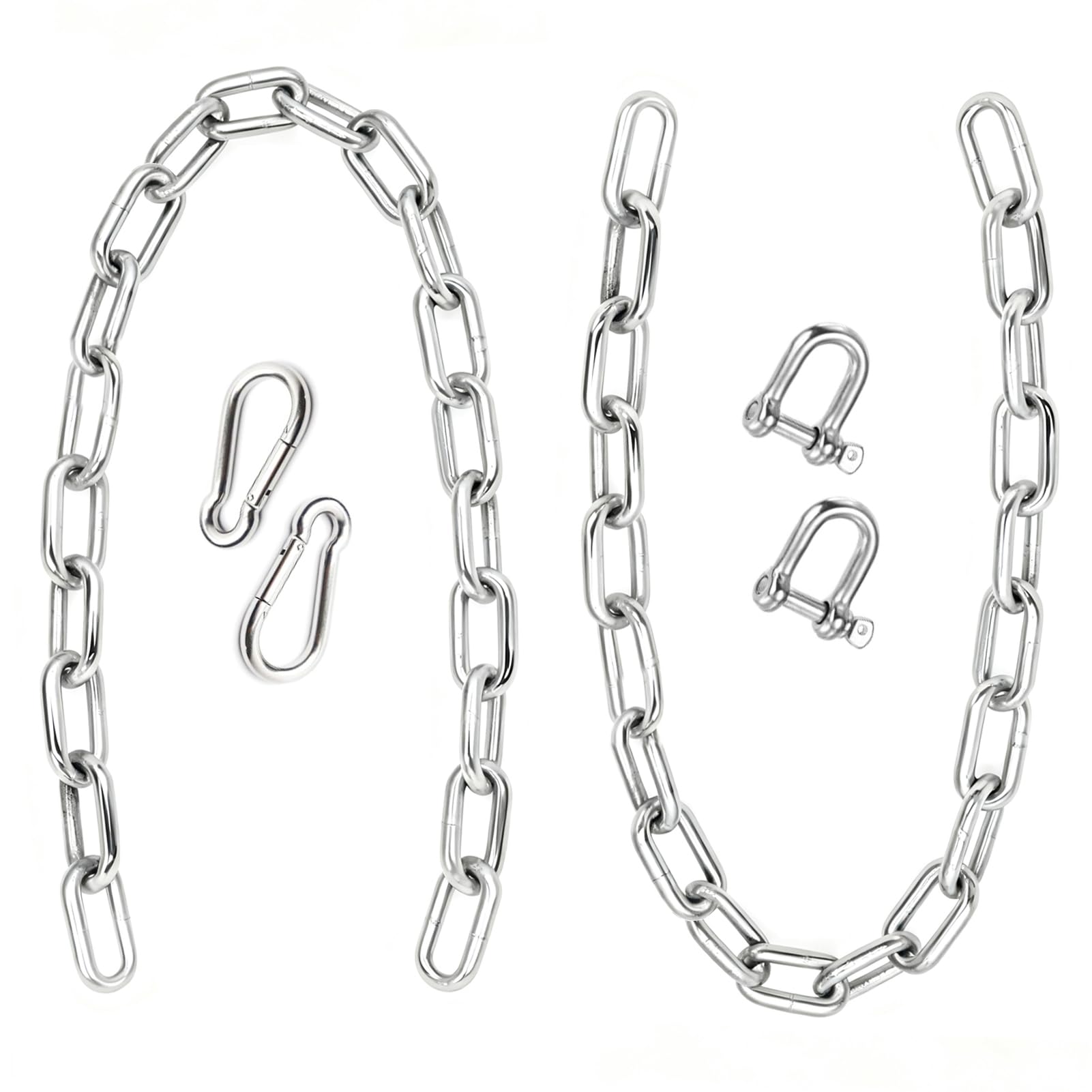 Stainless Steel Coil Chain - 4MM x 11.8 Inch -8