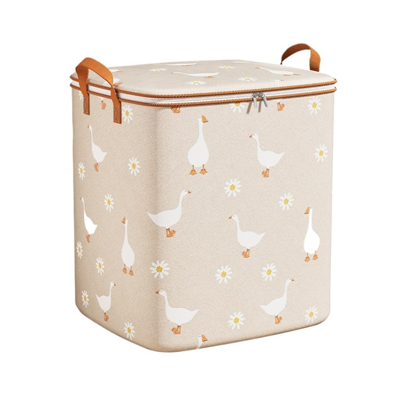 RRYPBOVG Foldable Blanket Storage Bags 3pcs Foldable Clothes Storage Box Quilt Blanket Sorting Bag Luggage Packing Pouch Closet Organizer(Beige 140L)