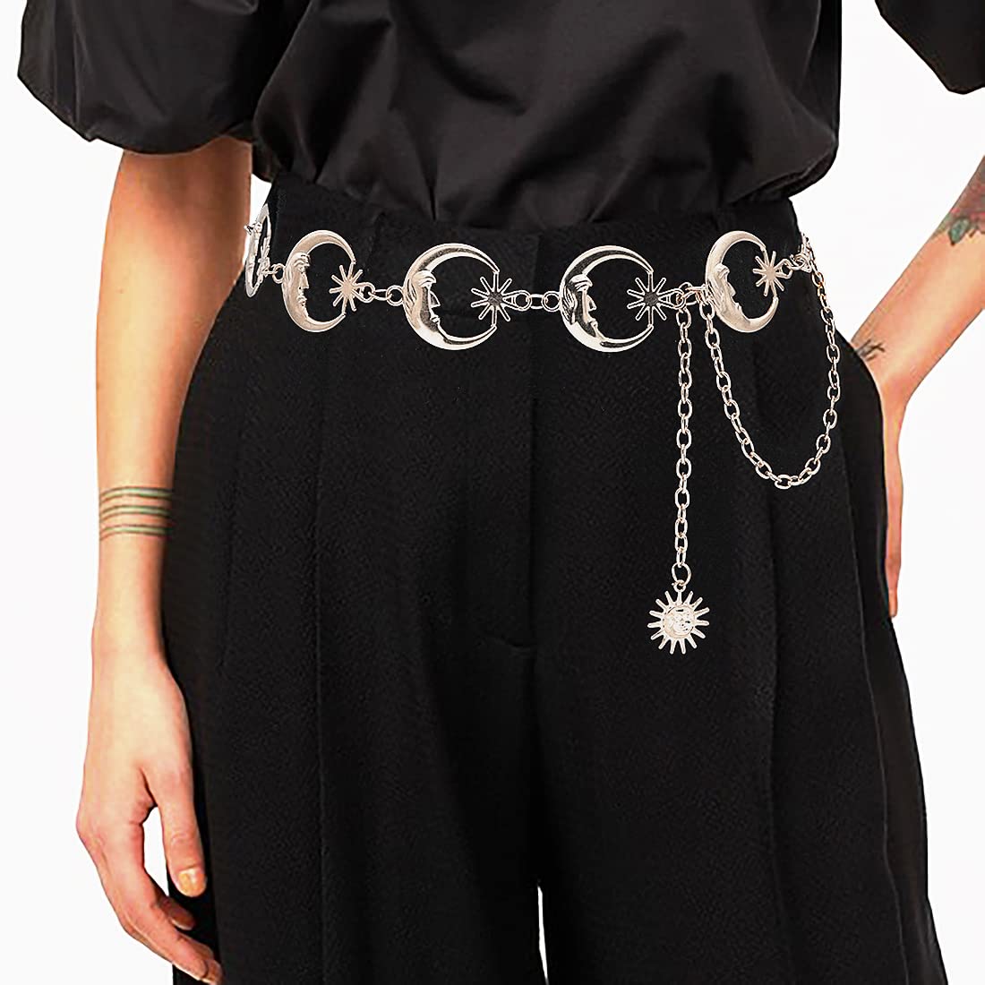 HIQUACC Metal Waist Chain Body Belly Belt Chains Jewelry Accessories for Women