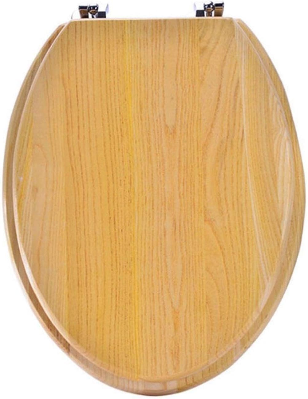 Durable plastic Wooden Toilet Seat With Metal Hinges - Easy Install & Clean, Heavy Duty Design Easy to clean(Small U)