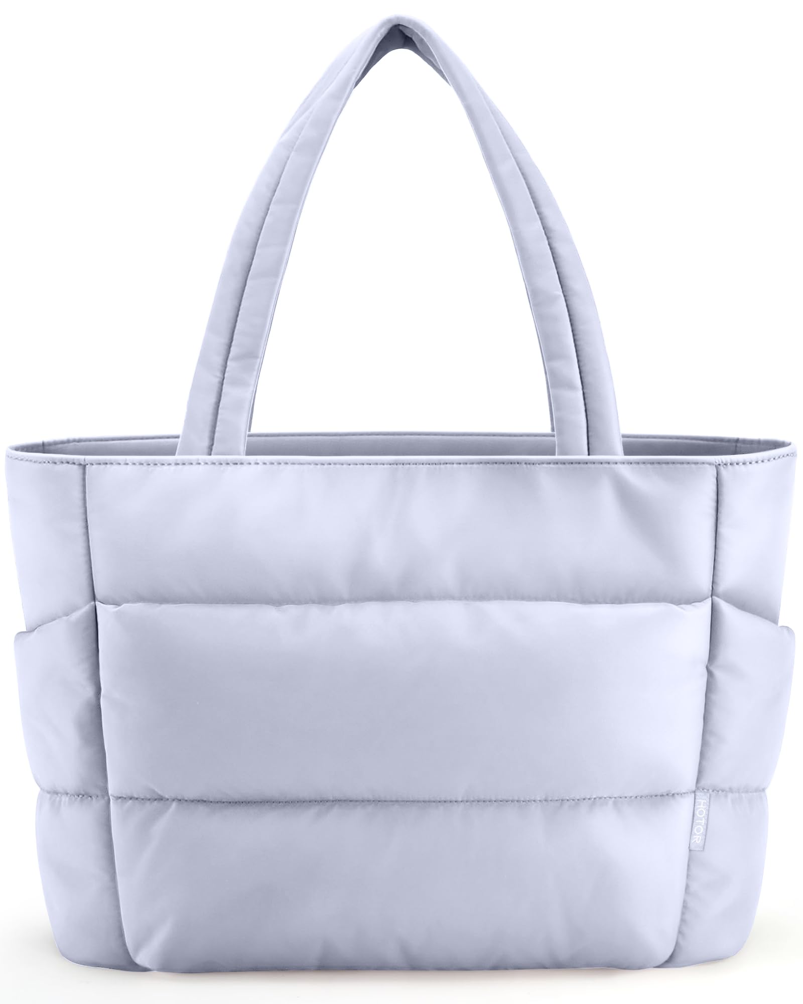 HOTOR Puffer Tote Bag for Women, Multi-Pocket, Zippered