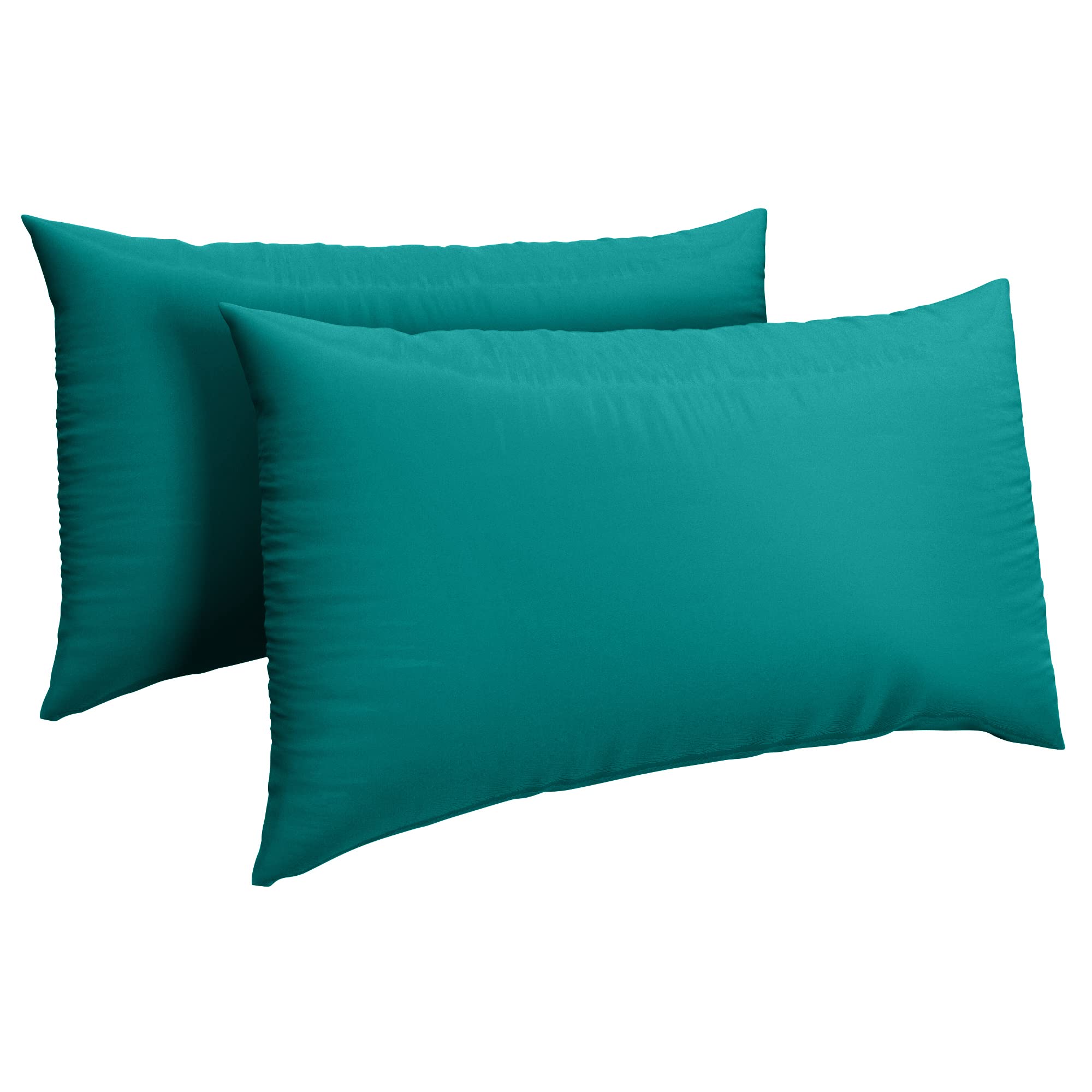 HOME ACE Teal Pillow Cases 2 Pack 50CM x 75CM, Poly Cotton Pillow Cases 2 Pack Housewife Pair of Pillowcases, Easy Care Soft Stain Resistant Envelope Closure Standard Pair of Pillow case