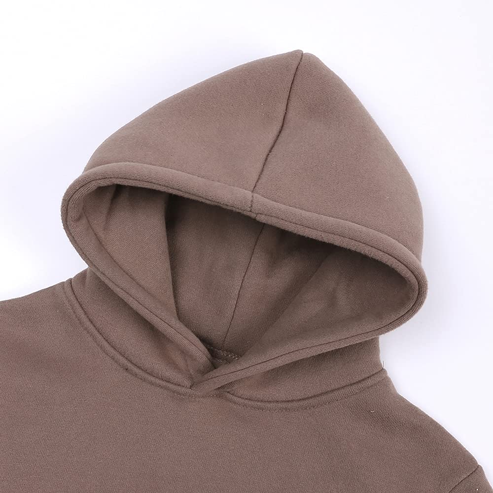 MYGBCPJS Youth - Set di 2 tute da jogging in pile con cappuccio + pantaloni della tuta, per ragazzi e ragazze, abbigliamento sportivo